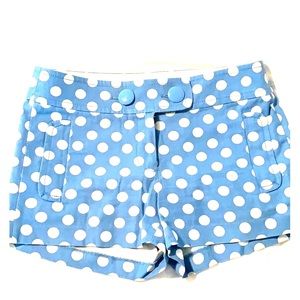 J Crew Blue Polka Dot Shorts